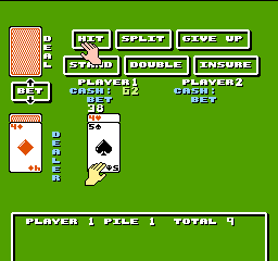 Blackjack gameplay screenshot