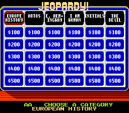 Jeopardy! gameplay screenshot
