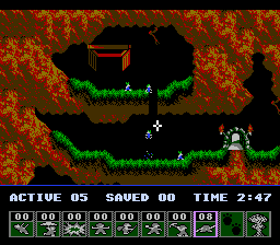 Lemmings gameplay screenshot
