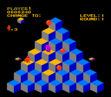 Q*bert gameplay screenshot