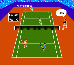 Tennis gameplay screenshot