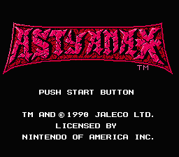 Astyanax title screenshot