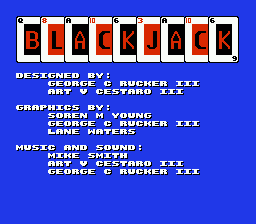 Blackjack title screenshot