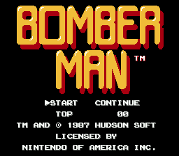 Bomberman title screenshot