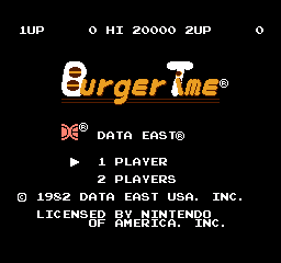 BurgerTime title screenshot