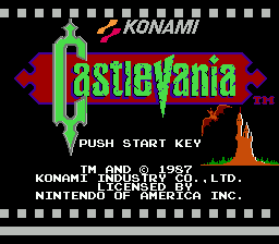 Castlevania title screenshot