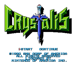 Crystalis title screenshot