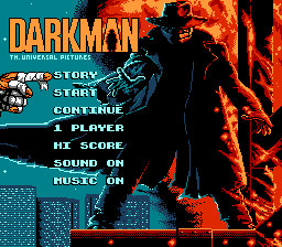 Darkman title screenshot