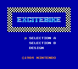 Excitebike title screenshot