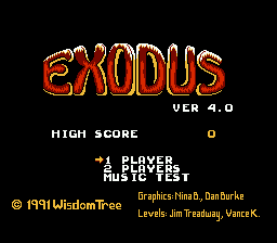 Exodus title screenshot