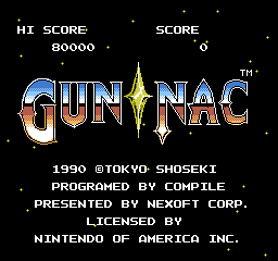Gun-Nac title screenshot