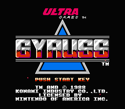 Gyruss title screenshot