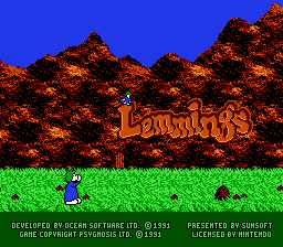 Lemmings title screenshot