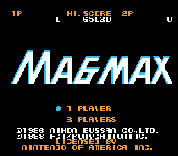 MagMax title screenshot
