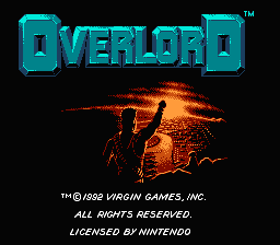 Overlord title screenshot