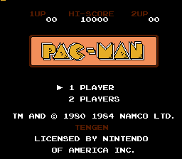 Pac-Man title screenshot