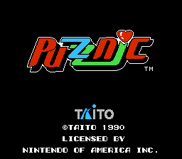 Puzznic title screenshot