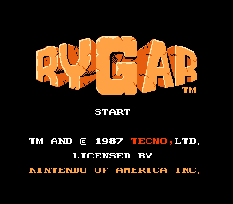 Rygar title screenshot