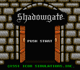 Shadowgate title screenshot