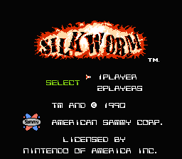 Silkworm title screenshot