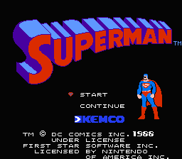 Superman title screenshot