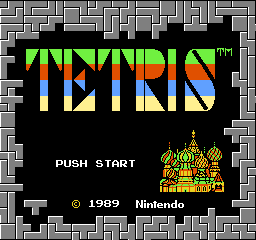 Tetris title screenshot