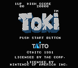 Toki title screenshot
