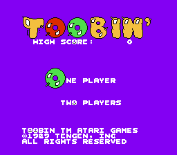 Toobin' title screenshot