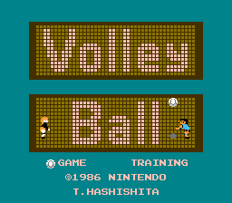 Volleyball title screenshot