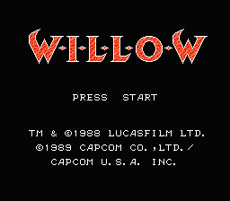 Willow title screenshot