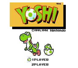 Yoshi title screenshot